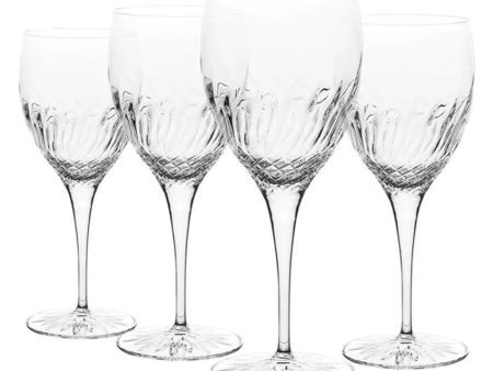 Diamante Riesling Wine Glasses | Set Of 4 Cheap