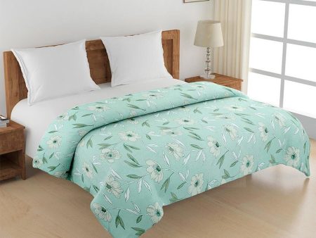 Pastel Vogue Floral Cotton Double Bed Size Quilt | 100 x 90 inches For Discount