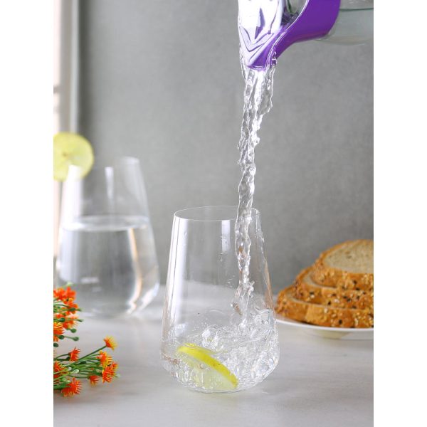 Bohemia Sandra Large Highball Glass Clear Lead Free Crystal Drink Accessory | Set of 6 | 3 x 6 inches | 440ml Cheap