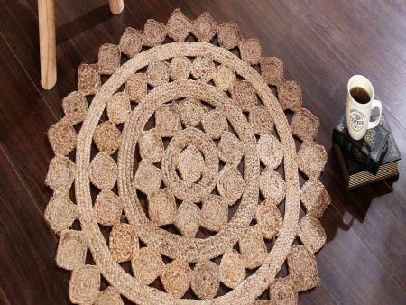 Diamond Pattern Braided Jute Rug | 39 inches Cheap