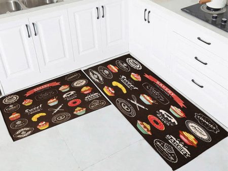 Bakery Collection Nylon Kitchen Floor Mats | Set of 2 Online Hot Sale