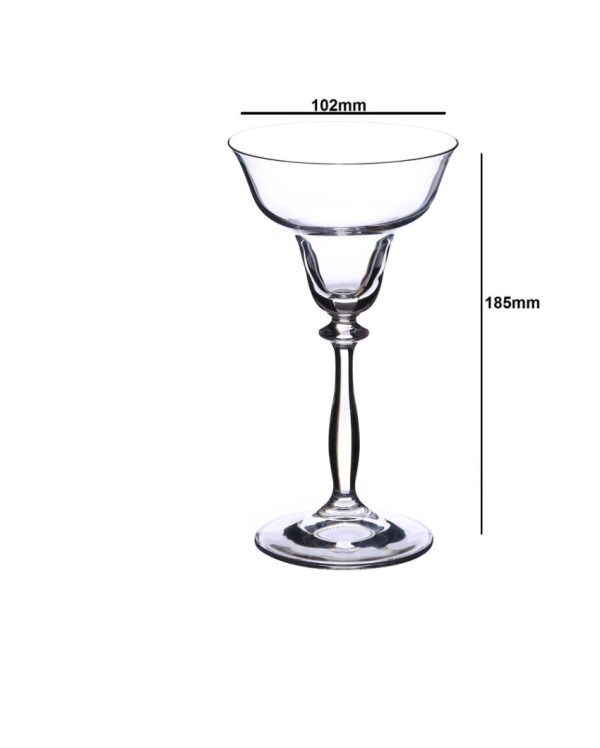 Bohemia Angela Crystal Martini Glasses Lead Free Clear Glassware | 4 x 7 inches | 185ml Online