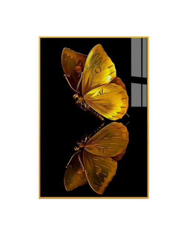 Beautiful Golden Butterfly Canvas Wall Painting Online