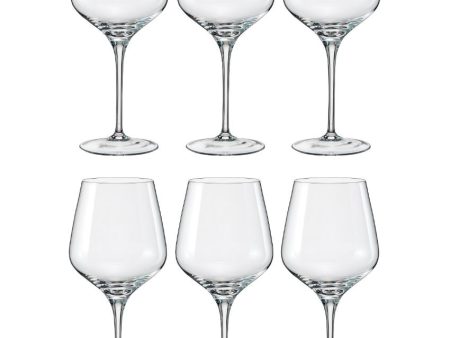 Rebecca Wine Glass Clear Bohemia Crystal Drinkware | Set of 6 | 3 x 9 inches | 540ml Fashion