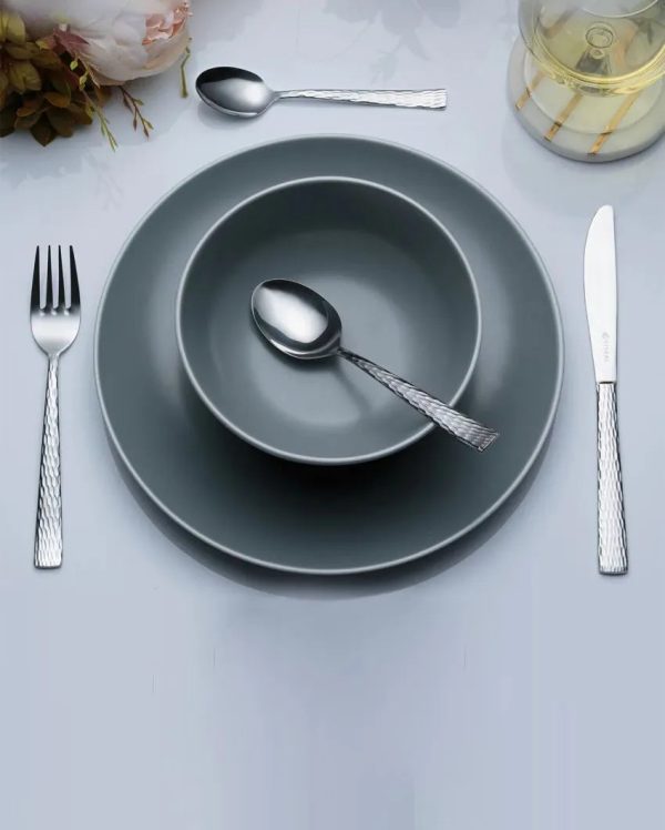 Everyday Glisten Silver Stainless Steel Cutlery | 16 Pieces Online Sale