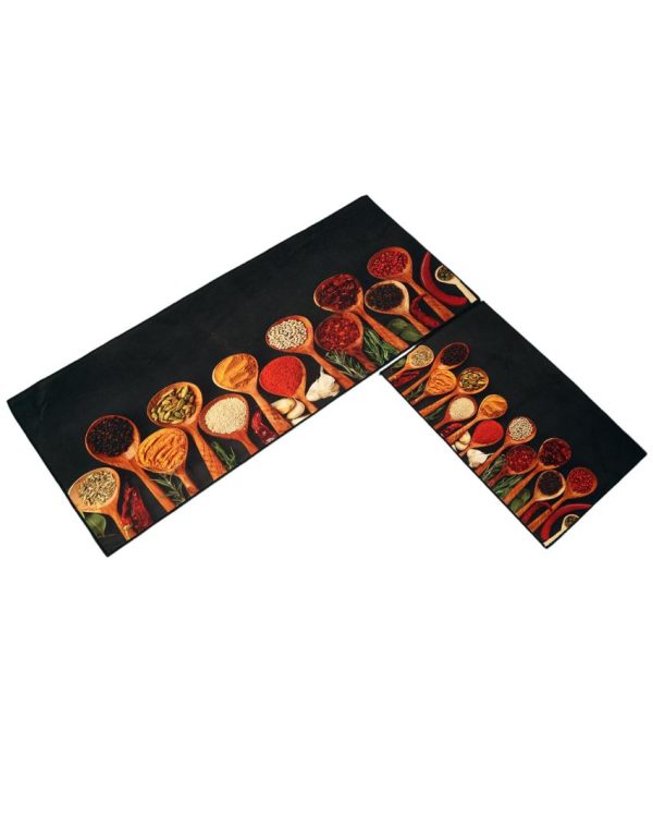 Spices and Seasonings Nylon Kitchen Floor Mats | Set of 2 Fashion