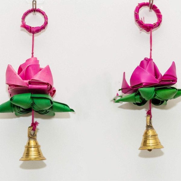 Festival Decoration Hand Made Palm Leaf Lotus Hanging | Only Lotus Hanging For Cheap