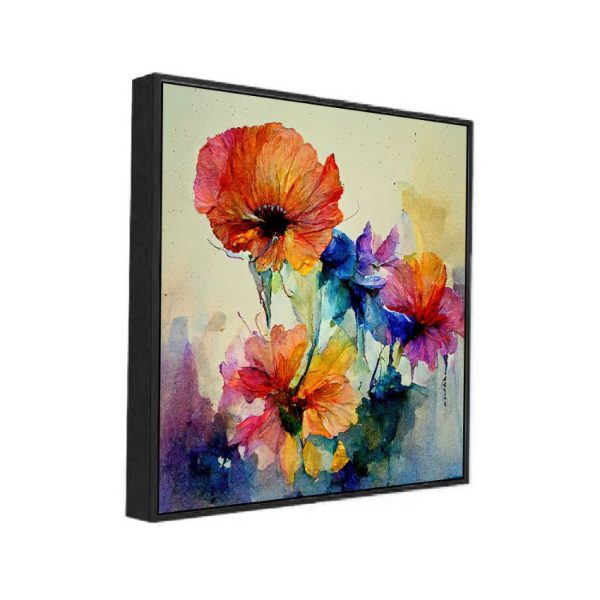 Abstract Flower-Inspired Canvas Wall Painting Discount