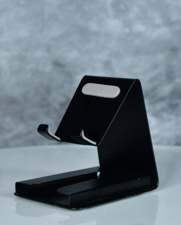 Black Padded Metal Phone Stand With Card Holder | Set of 2 Hot on Sale