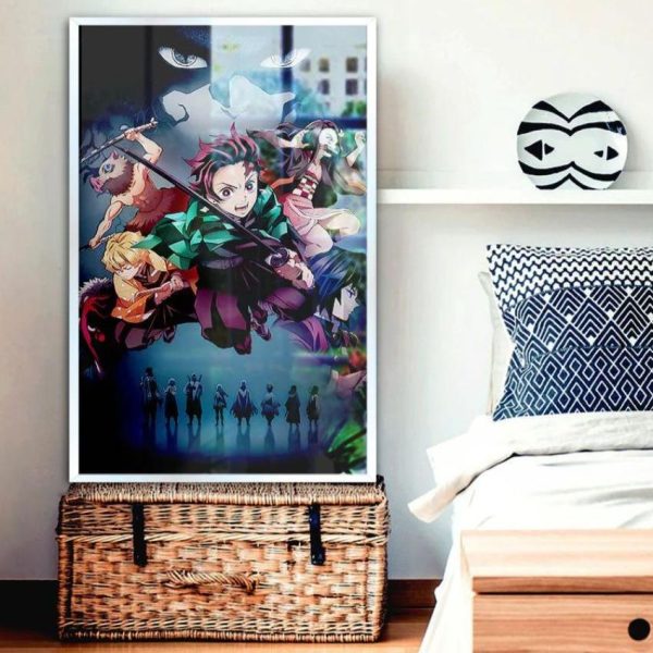 Stunning Demon Slayer Characters Canvas Wall Painting For Cheap