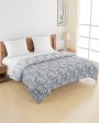 Veda Stylish Leaf Cotton Double Bed Size Quilt | 100 x 90 inches For Sale