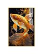 Beautiful Golden Fish Swimming Canvas Wall Painting Online