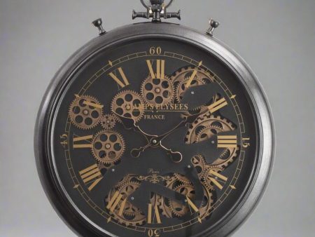 French Chronograph Gold Mechanical Clock | 21 x 3 x 25 inches Online