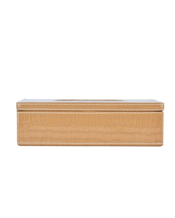 Stylish Rectangle Croc Pattern Faux Leather Tissue Box | 11 x 5 x 3 inches Sale