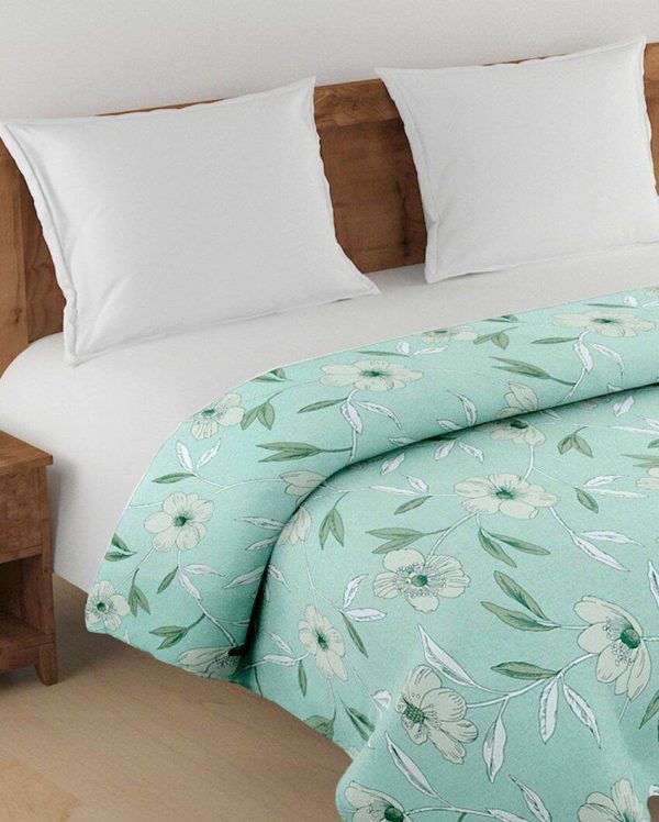 Pastel Vogue Floral Cotton Double Bed Size Quilt | 100 x 90 inches For Discount