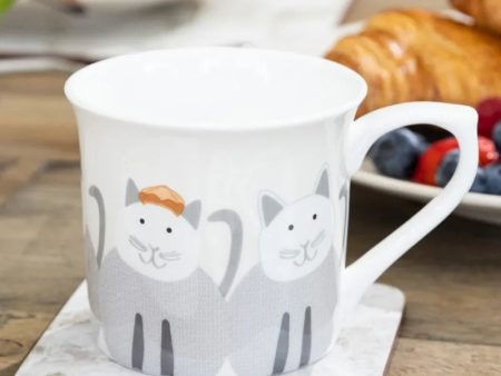 KitchenCraft Fluted Cats Mug | 3 x 5 x 3 inches Online now