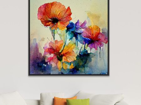 Abstract Flower-Inspired Canvas Wall Painting Discount