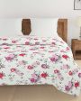 Ananda Elegant Floral Cotton Double Bed Size Quilt | 100 x 90 inches Sale