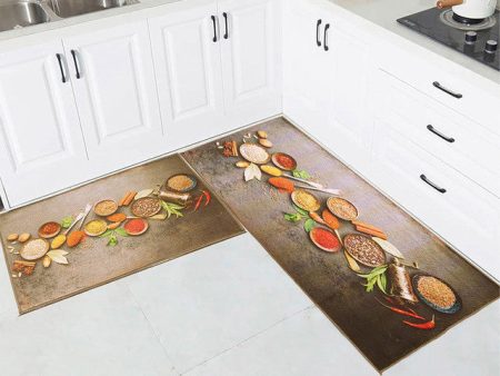 Southern Spices Nylon Kitchen Floor Mats | Set of 2 For Cheap