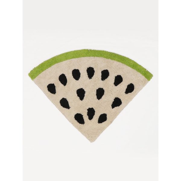 Refreshing Multicolor Kiwi Slice Design Tufted Rug | 3 x 2 Feet For Sale