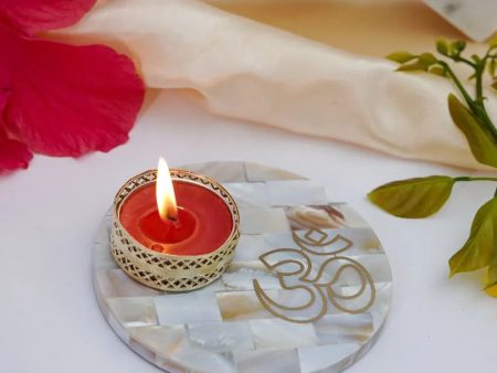 OM Pearl Tea Light Holder Online Hot Sale