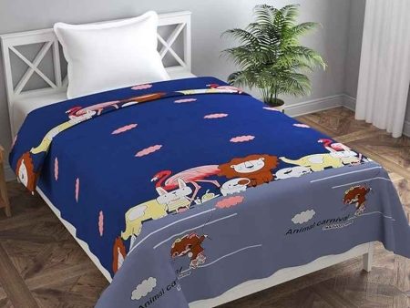 Chromatic Animal Carnival Printed Kids Comfy Quilts Cover With Zipper Online Sale