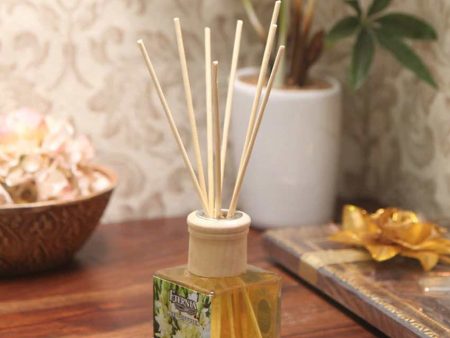 Elegant Aroma Rajnigandha Oud Reed Diffuser With Ten Sticks | 4 x 2 x 4 inches For Sale