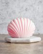 Shell Candles | White | Set of 2 | 7.87 x 3.81 x 7.87 cm   3.1 x 2 x 3.1 inches For Sale