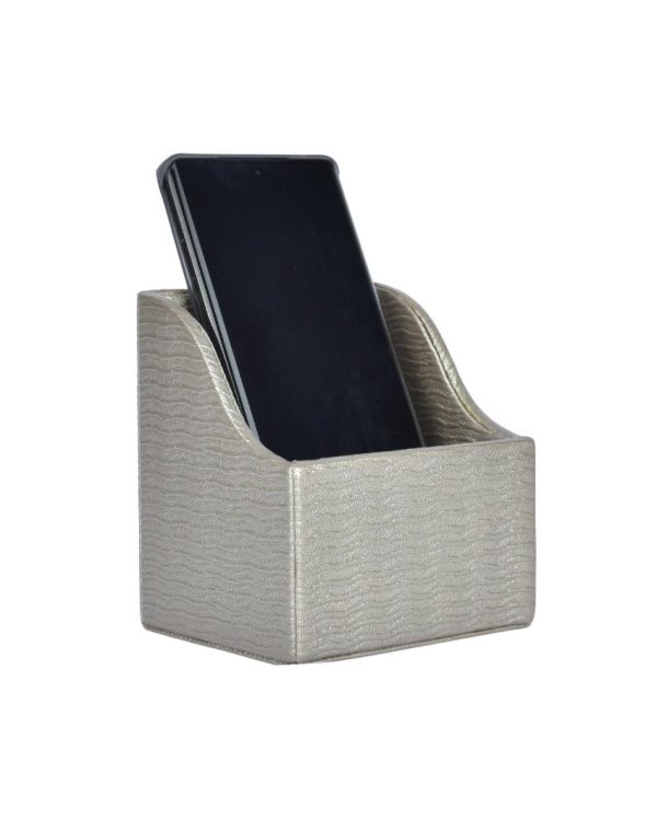 Premium Wavy Faux Leather Mobile Holder Stand | 4 x 4 inches Sale