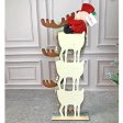 3-Tier Stacked Reindeer & Santa Table Decoration | 7 x 17 inches Supply