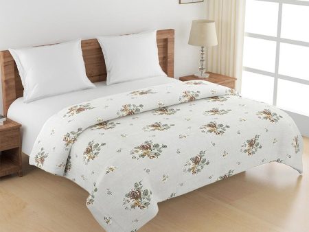 Ananda Chic Floral Cotton Double Bed Size Quilt | 100 x 90 inches on Sale