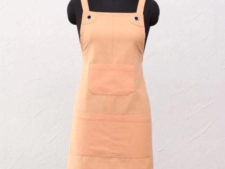 Orange Easy Bake Cotton Apron Online Sale