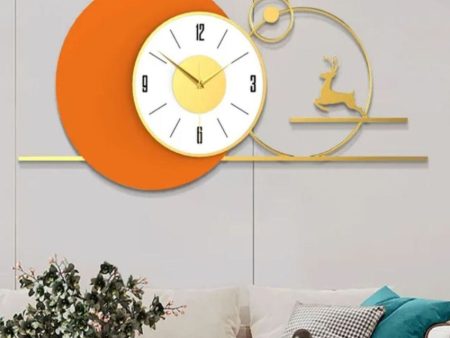 Multicolor Vibrant Metal Wall Clock | 36 x 3 x 20  inches Online now