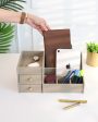 Wooden Makeup and Desk Organizer | 13 x 7 x 6 inches Online Hot Sale