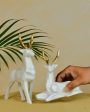 Glamorous Resin Diamond Deer Showpiece | 6 x 2 x 6 inches on Sale