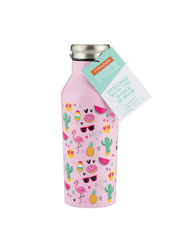 Pure Kids Emojis Printed Water Bottle | 600 ML Fashion