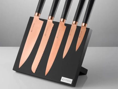 Titan Copper Stainless Steel Knife Block with Gift Box | Pack Of 6 Online