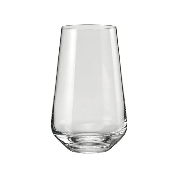 Bohemia Sandra Large Highball Glass Clear Lead Free Crystal Drink Accessory | Set of 6 | 3 x 6 inches | 440ml Cheap