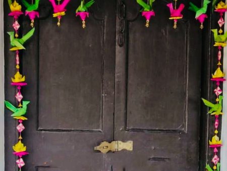 Hand Made Palm Leaf Parrot Bandhanwar I Diwali Decoration I Single For Sale