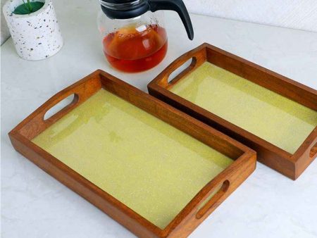 Rustic Reflections Artisan Wooden Trays | Set of 2 For Discount