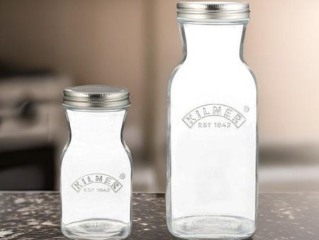 Kilner Storing Preserving Homemade Sauces & Juices Glass Bottle Set For Discount