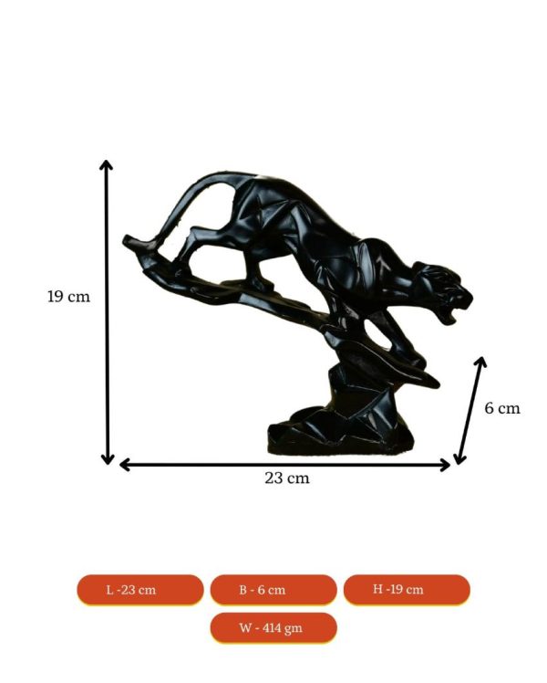 Elegant Resin Panther Statue | 9 x 2 x 8 inches Sale