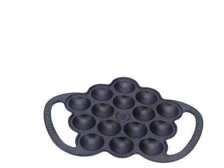 Preseasoned Cast Iron Poffertjes Pancake Pan | Safe For All Cooktops | 11 x 13 inches on Sale