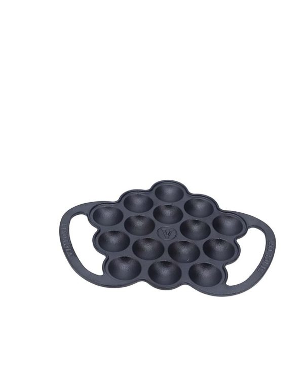 Preseasoned Cast Iron Poffertjes Pancake Pan | Safe For All Cooktops | 11 x 13 inches on Sale