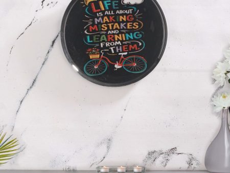 Beautiful Multicolor Design Mistakes to Mastery Quote Wall Plate | 10 inches Hot on Sale