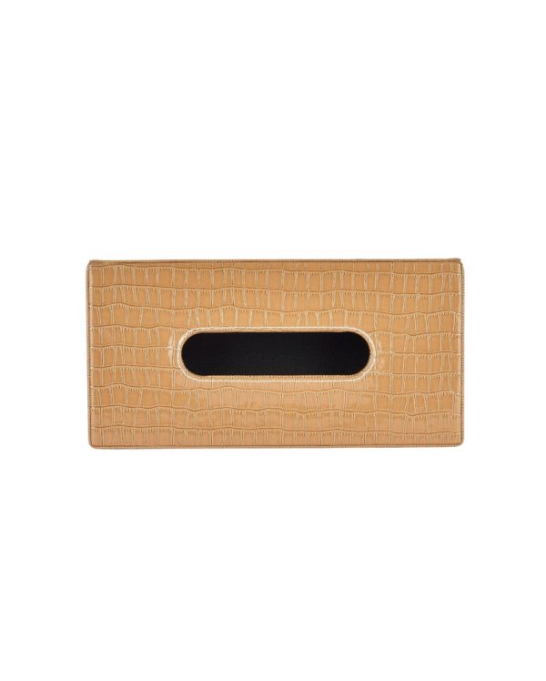 Stylish Rectangle Croc Pattern Faux Leather Tissue Box | 11 x 5 x 3 inches Sale