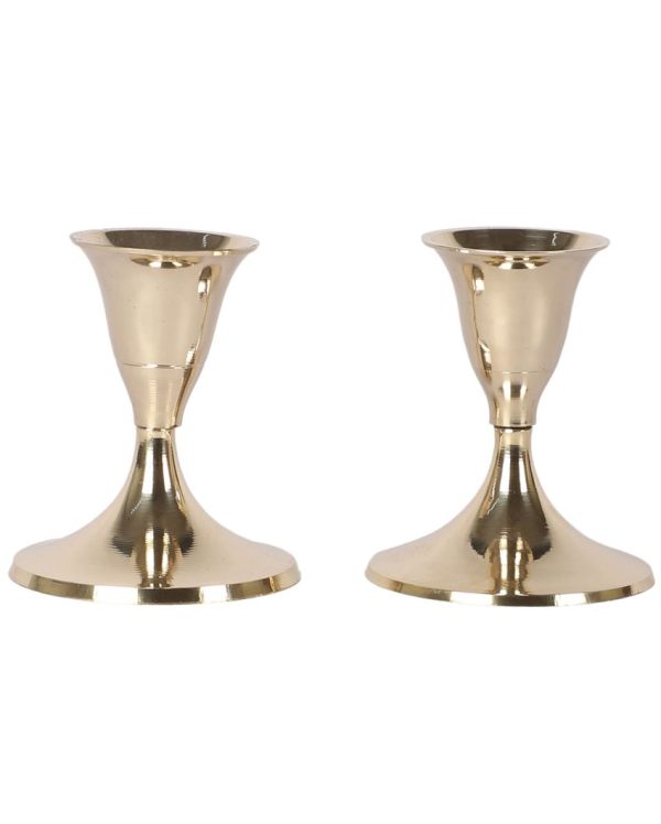 Innovative Brass Shade Candle Stand | Set of 2 | 2 x 4 inches Supply