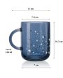 Blue Night Sky Glass Milk Mugs | 4 x 4 inches | 330ml For Cheap