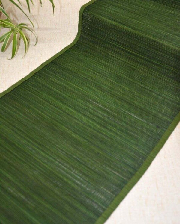 Contemporary Dark Green Bamboo Table Runner | 48 x 13 inches Online now