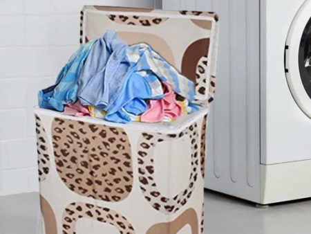 Square Design Multicolor Collapsible Laundry Basket | 19 x 11 x 22 inches | 10L Online